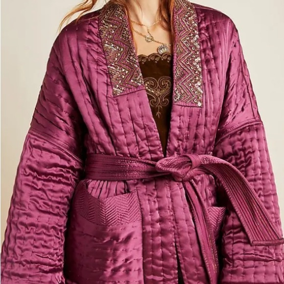 Gorgeous NEW Anthropologie Phoebe Embellished Kimono size XS/S nwt - Picture 3 of 13
